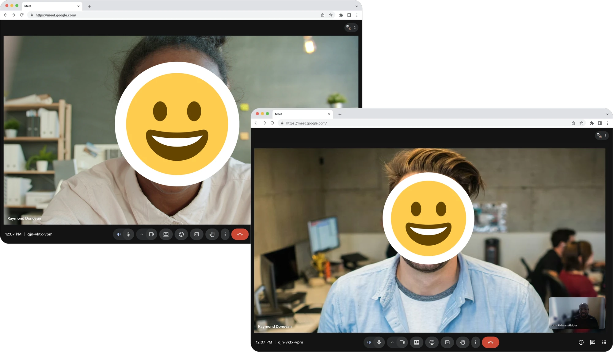 Two remote interview sessions with developers